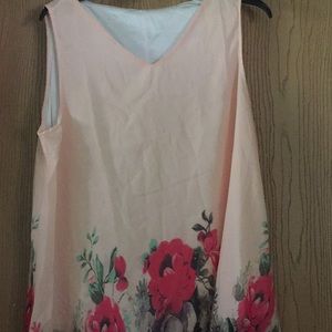 Beautiful handkerchief bottom blouse floral bottom